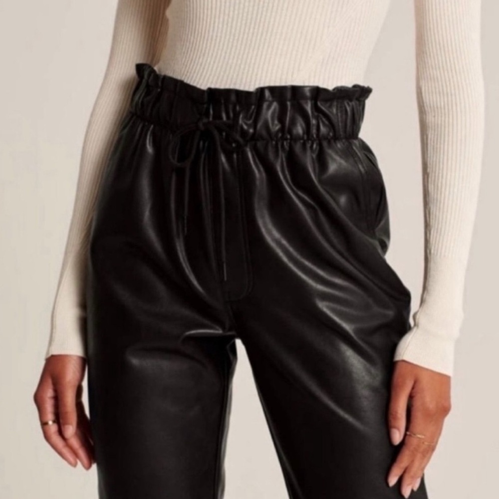 Abercrombie and Fitch, size, small, leather pants, paper bag, high waist